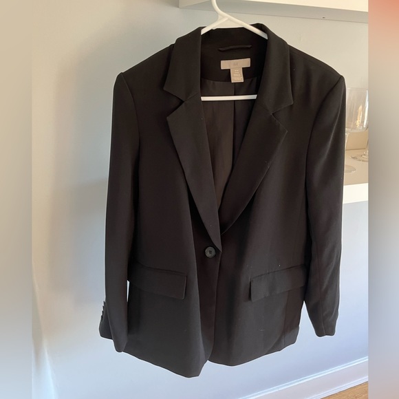 H&M black single breasted blazer size: M - Picture 2 of 8
